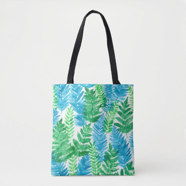 Fern watercolor tote bag (Front)