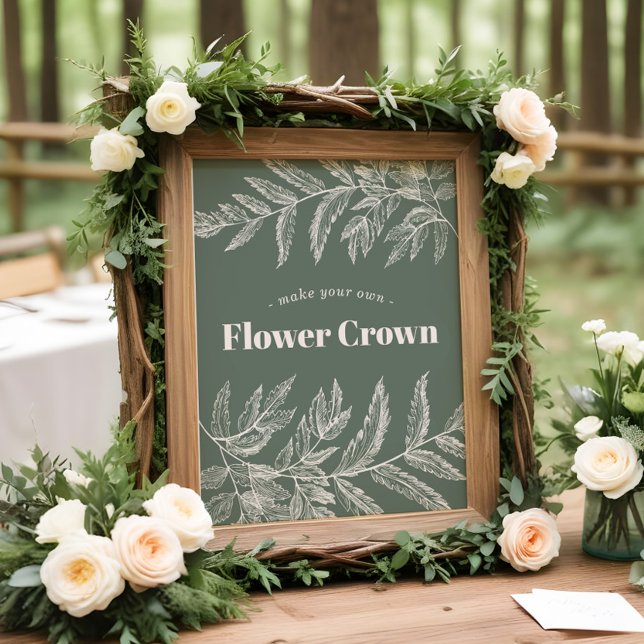 Fern Woodland Flower Crown Station Sign (Creator Uploaded)