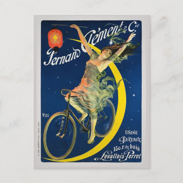 Fernand Clément & Cie Bicycles Vintage Poster Postcard (Front)