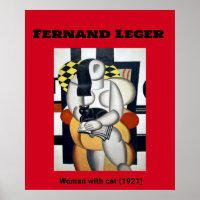 Fernand Leger: Woman with cat (1921)