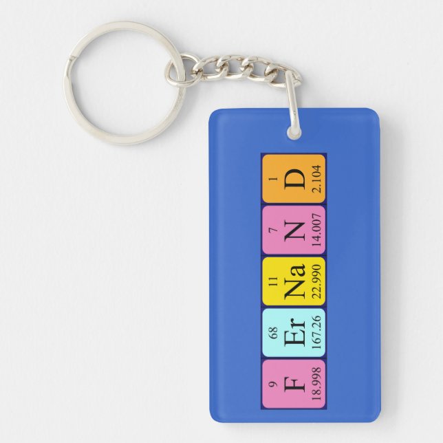 Fernand periodic table name keyring (Front)