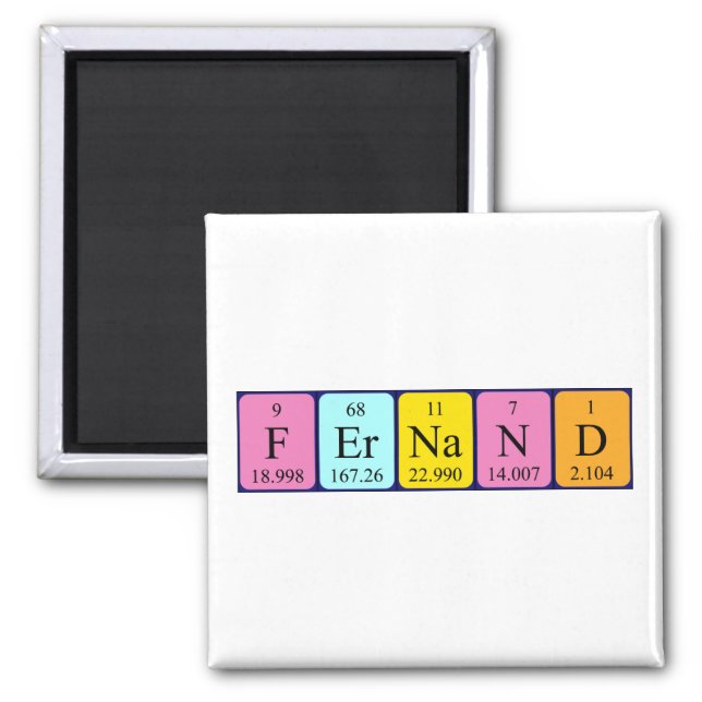 Fernand periodic table name magnet (Front)