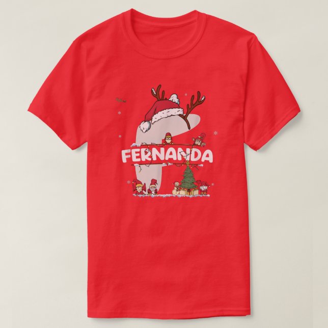 Fernanda Christmas Shirt w Fernanda Name for funny (Design Front)