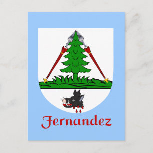Fernandez Family Heraldic Shield Postcard