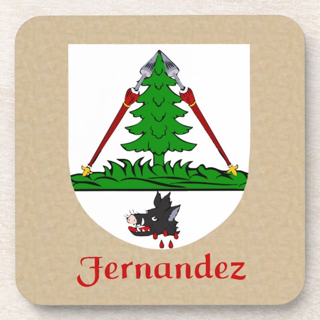 Fernandez Family Shield Coaster (Front)
