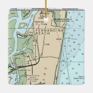 Fernandina Beach FL Ceramic Ornament