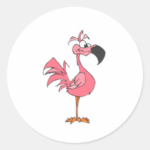 Fernando Flamingo Classic Round Sticker