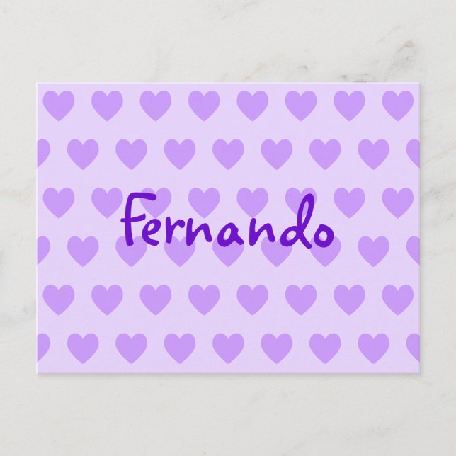 Fernando in Purple Postcard (Front)