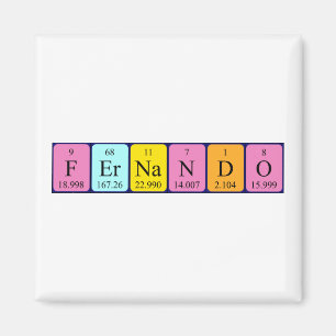 Fernando periodic table name magnet