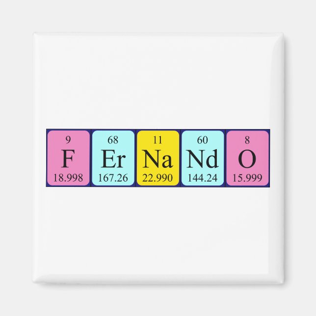 Fernando periodic table name magnet (Front)