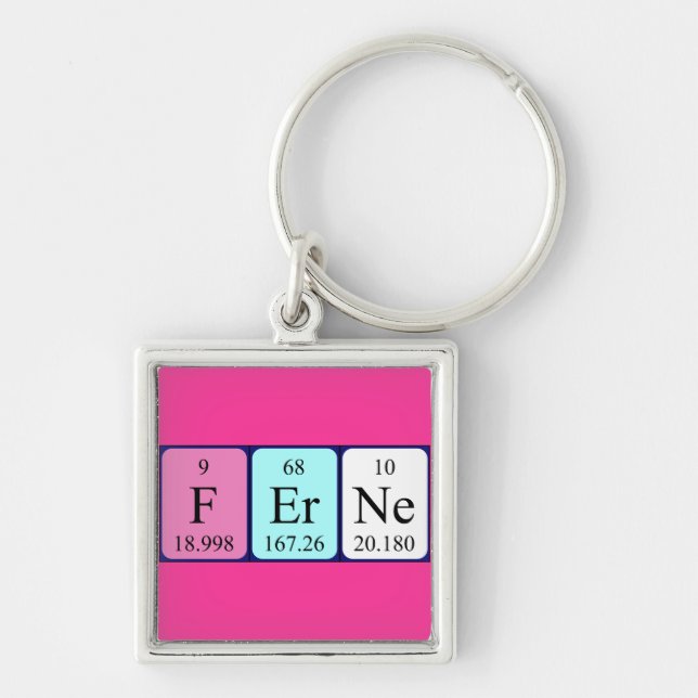Ferne periodic table name keyring (Front)