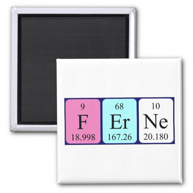 Ferne periodic table name magnet (Front)