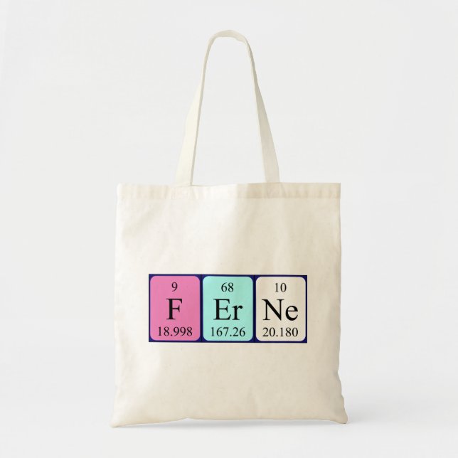 Ferne periodic table name tote bag (Front)