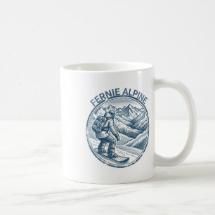 Fernie Alpine Canada Snowboarding Snowboarder Coffee Mug