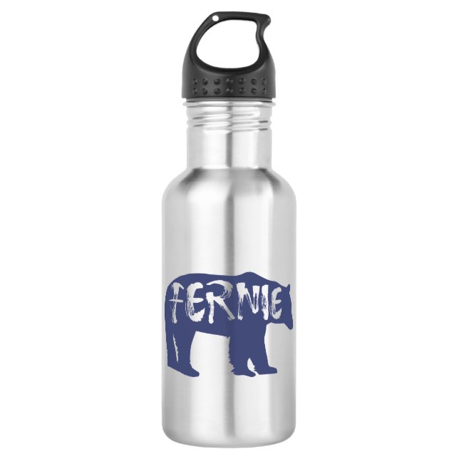 Fernie British Columbia Bear 532 Ml Water Bottle (Front)