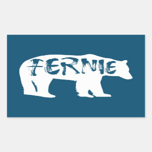 Fernie British Columbia Bear Rectangular Sticker