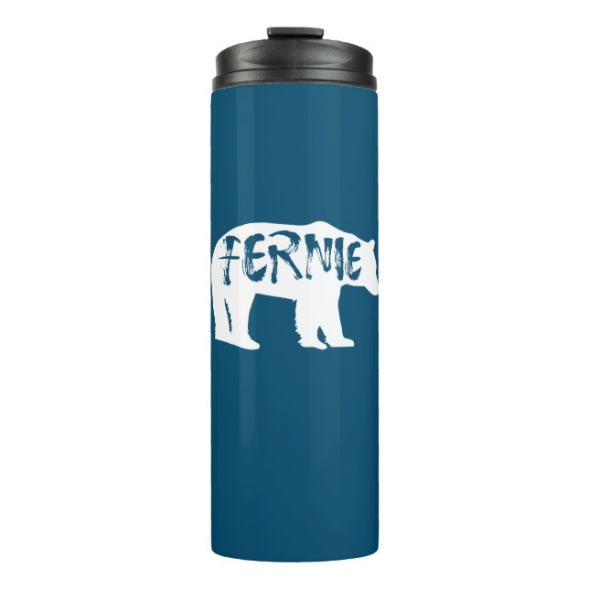 Fernie British Columbia Bear Thermal Tumbler (Front)
