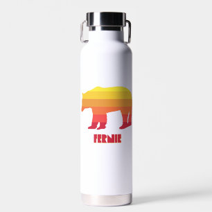 Fernie British Columbia Rainbow Bear Water Bottle