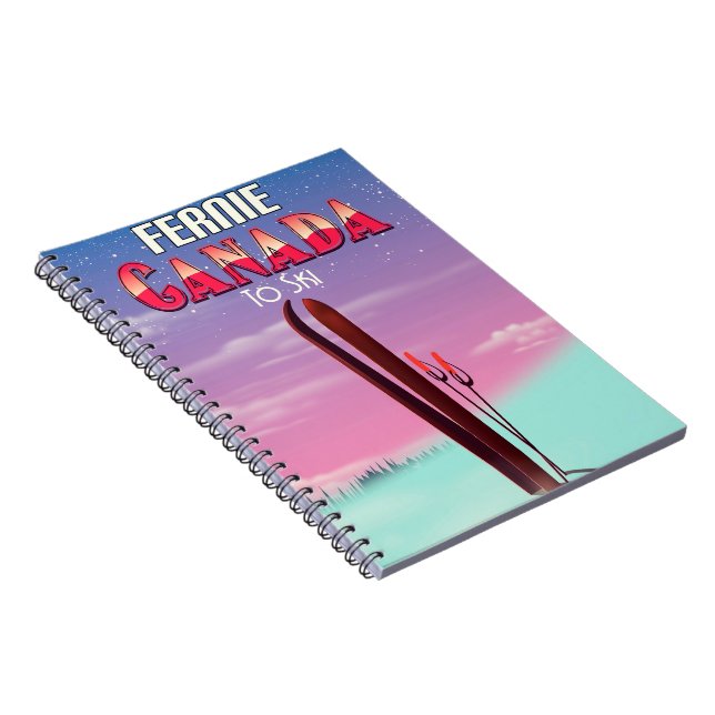 Fernie Canada ski travel poster. Notebook (Right Side)