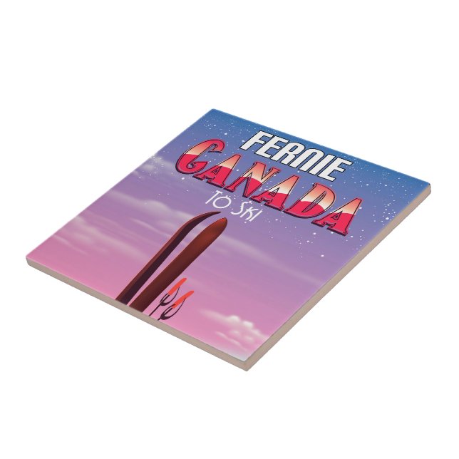 Fernie Canada ski travel poster. Tile (Side)