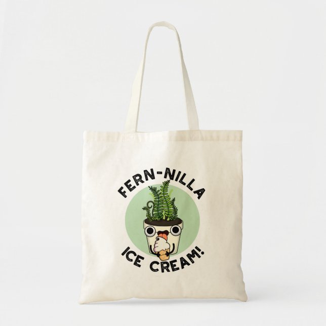 Fernilla Ice Cream Funny Ice Cream Plant Pun  Tote Bag (Front)