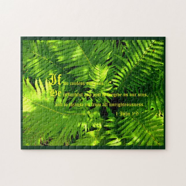 Ferns, 1 John 1:9 Jigsaw Puzzle (Horizontal)