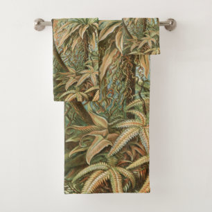 Ferns, Filicinae Laubfarne by Ernst Haeckel Bath Towel Set