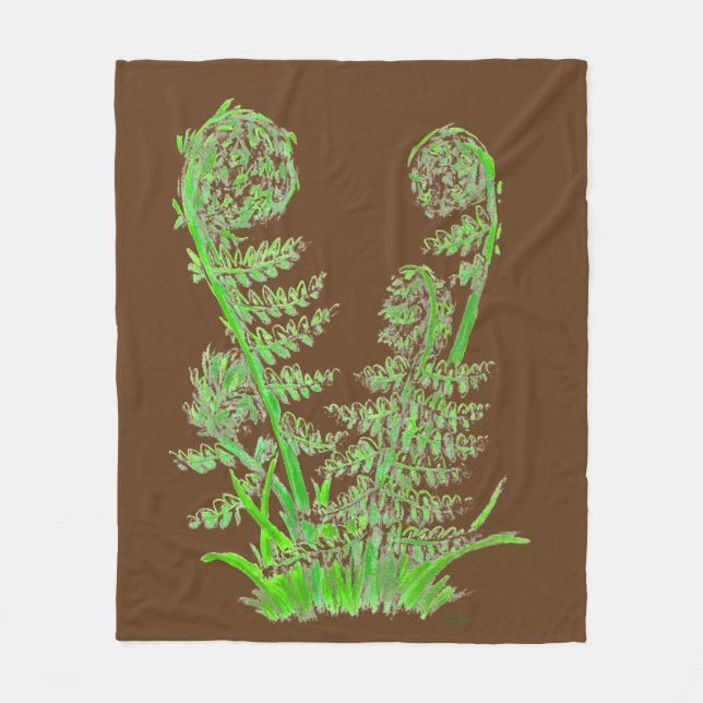 Ferns Fleece Blanket (Front)