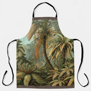 Ferns Palm Tree Antique Botanical Ferns Art Apron