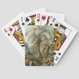 Ferns Palm Tree Antique Botanical Ferns Art Playing Cards