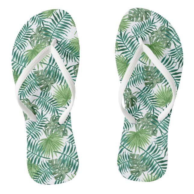 Ferns & Palms Flip Flops (Footbed)