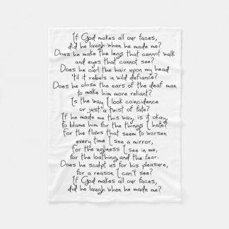 Fern's poem fleece blanket