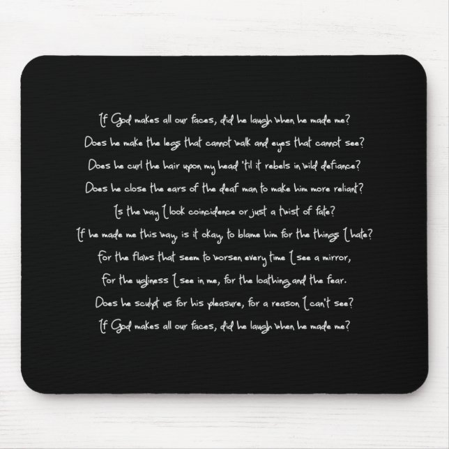 Fern's Poem Mouse Mat (Front)