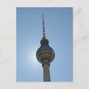fernsehturm berlin blue postcard