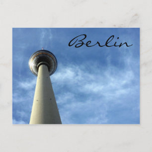 fernsehturm blue berlin postcard