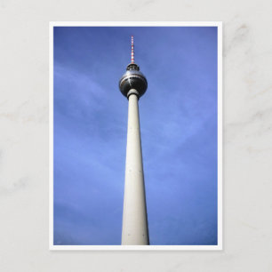 fernsehturm sky blue postcard
