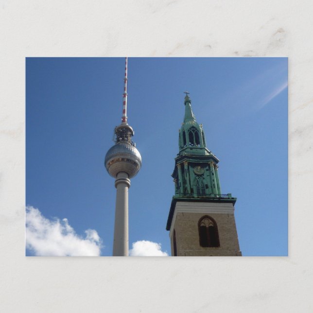 fernsehturm spire postcard (Front)