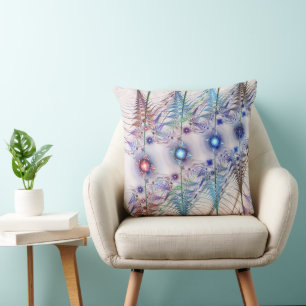 Ferns'N Flowers Abstract Cushion