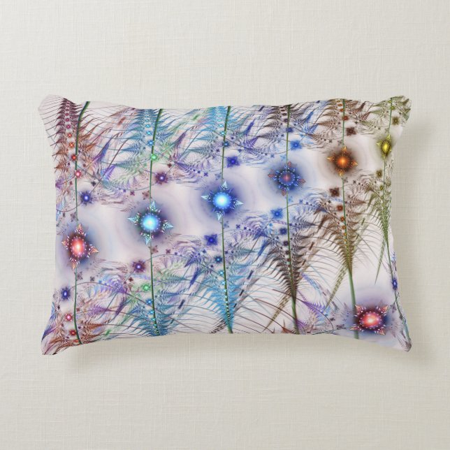 Ferns'N Flowers Abstract Decorative Cushion (Front)