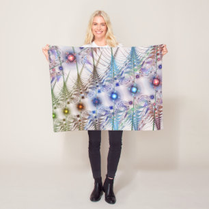 Ferns'N Flowers Abstract Fleece Blanket