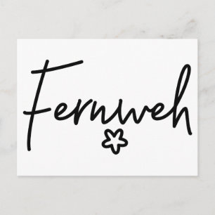 Fernweh, Beautiful German Words, Travel, Germany Holiday Postcard