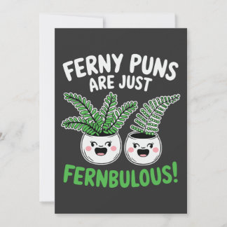 Ferny Puns – Fernbulous! Funny Plant Design Card