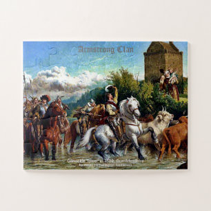 Ferocious Armstrong Scottish Border Clan Castle Jigsaw Puzzle