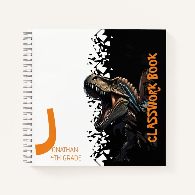 Ferocious Dino Spinosaurus Kids Notebook (Front)