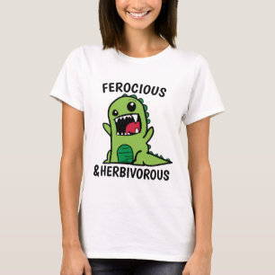 FEROCIOUS & HERBIVOROUS Funny Vegetarian T-shirts