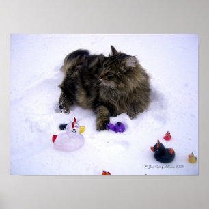 Ferocious Snow Cat Poster