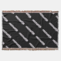 Ferocious Tattoo-Style Blanket – Black and White
