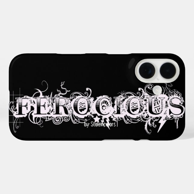Ferocious Tattoo Typography Case-Mate iPhone Case (Back (Horizontal))