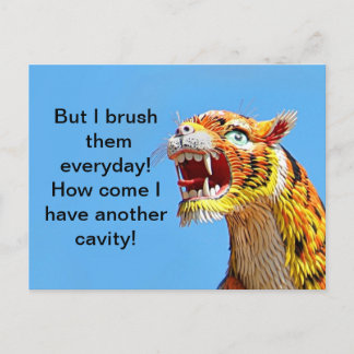 Ferocious Tiger Sculpture Postcard