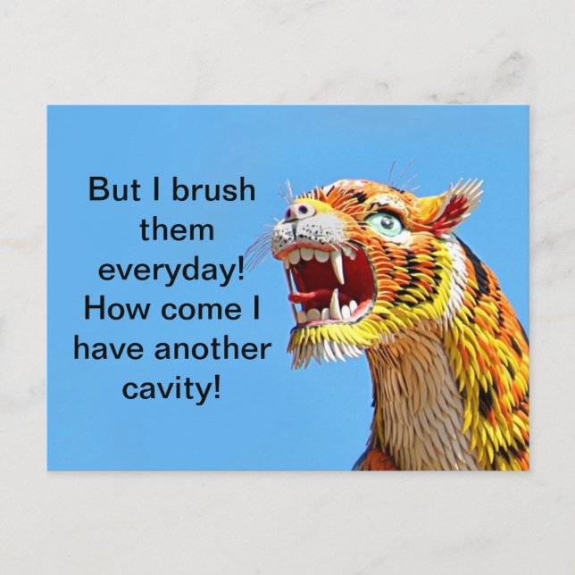 Ferocious Tiger Sculpture Postcard (Front)